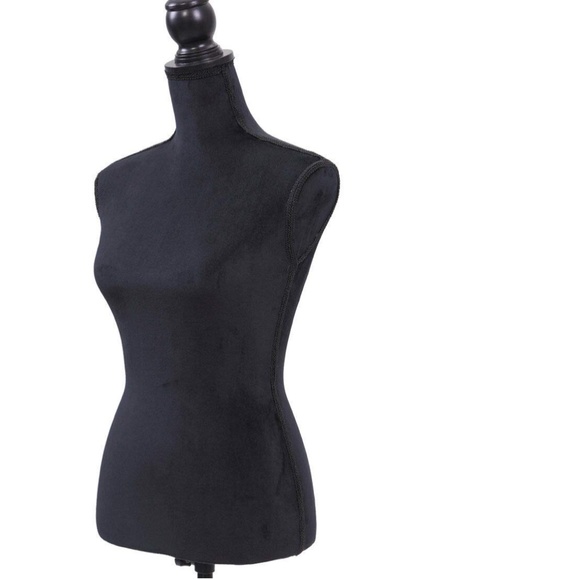 Black Female Mannequin Torso Dress Form Clothing Display w/ Black Tripod Stand - Picture 5 of 8